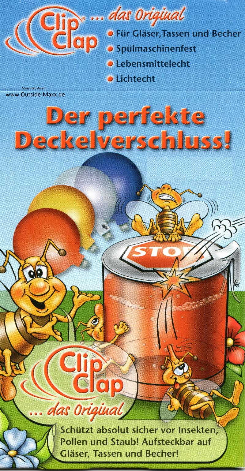 10 X ClipClap-Deckel  Fußball