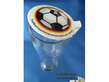 10 X ClipClap-Deckel  Fußball